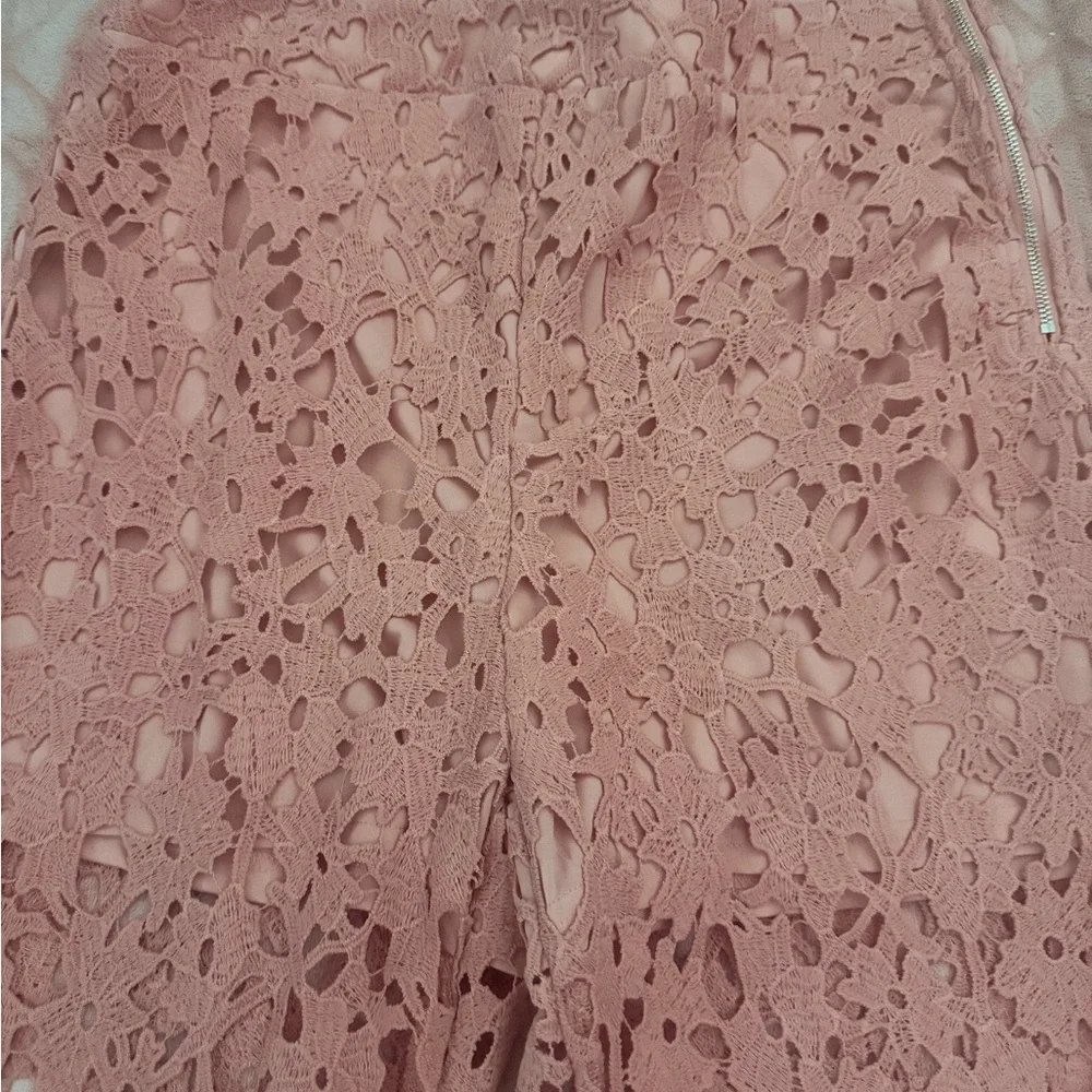 Elegant Lace Pink Pants